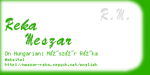 reka meszar business card